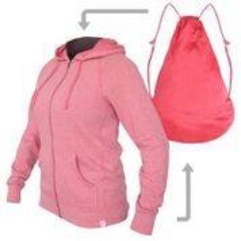 Hoodie that turns into backpack